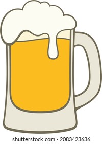 Beer Mug on Transparent Background