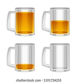 Beer mug on a white background