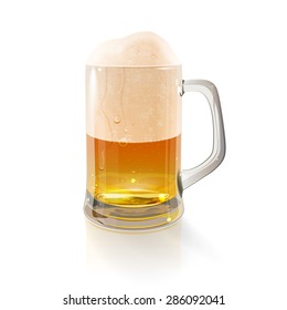 beer mug on a white background