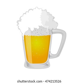 Beer mug on a white background