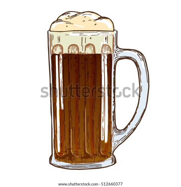 Beer Mug On White Background Colorful Stock Vector Royalty Free