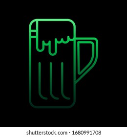 Beer mug outline nolan icon. Simple thin line, outline vector of restaurant icons for ui and ux, website or mobile application