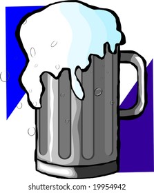  beer mug overflowing	