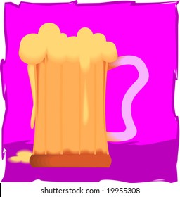 beer mug overflowing	