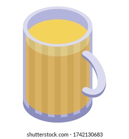 Beer mug party icon. Isometric of beer mug party vector icon for web design isolated on white background