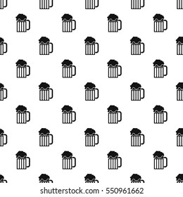 Beer mug pattern. Simple illustration of beer mug vector pattern for web