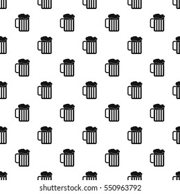 Beer mug pattern. Simple illustration of beer mug vector pattern for web