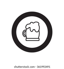 Beer mug pint vector icon