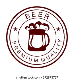 Beer mug premium quality on a white background