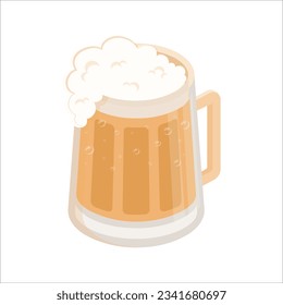 beer mug. realistic images. Beer glass from different sides on white  background. Foamy alcoholic drink. Volumetric symbols. beer advertising and most popular drink. Bear glass mug. 2241