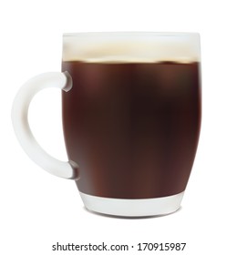Beer in mug. Realistic vector