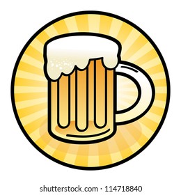 Beer mug sign, vector illustration