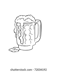 Beer mug in silhouette
