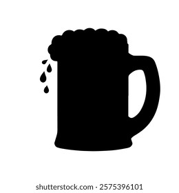 Beer mug silhouette vector icon sign symbol illustration design.
