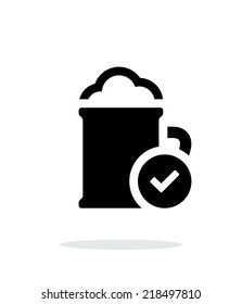 Beer mug simple icon on white background. Vector illustration.