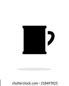 Beer mug simple icon on white background. Vector illustration.