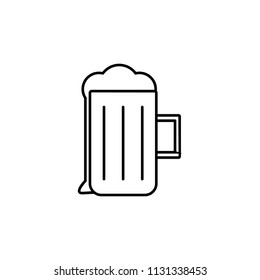 beer mug simple line icon