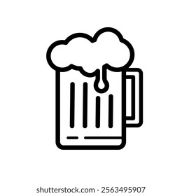 beer mug simple vector icon