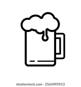 beer mug simple vector icon