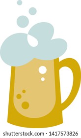 Beer mug, simple vector illustration