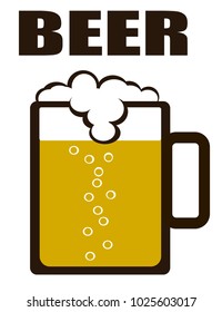 beer mug with suds