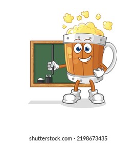 el vector del maestro de taza de cerveza. personaje de caricatura