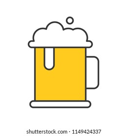 beer mug, thin line icon gastronomy set