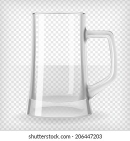 Beer Mug. Transparent Vector Illustration.