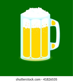 Beer mug. Vector.