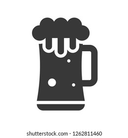 Beer mug vector, Chirstmas related solid design icon