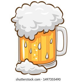 beer mug vector clipart design