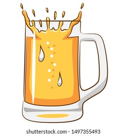 beer mug vector clipart design