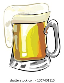 A beer mug vector or color illustration