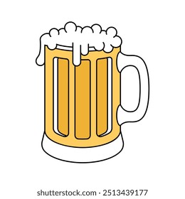 Beer mug vector design in modern style, ready to use icon