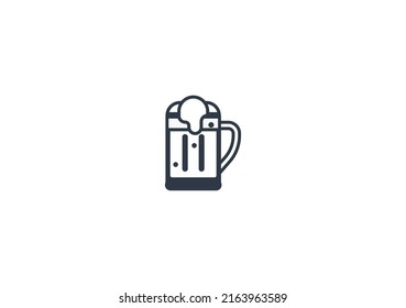 Beer Mug vector flat emoticon. Isolated Beer Mug illustration. Beer Mug icon