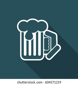 Beer mug - Vector flat icon