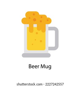 Beer Mug vector Flat  Icons. Simple stock illustration