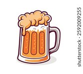 Beer mug vector, and beer glass vector art design element