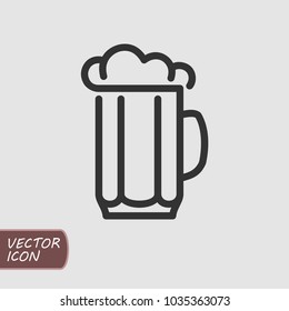 Beer mug vector icon.