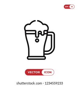 Beer mug vector icon