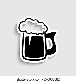 Beer mug   - vector icon