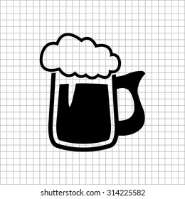 Beer mug  - vector icon