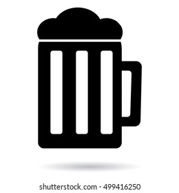 beer mug vector icon. beer icon