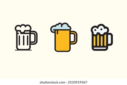 Beer Mug vector icon design, bar beer mug, mug vector icon, Cheers, beer