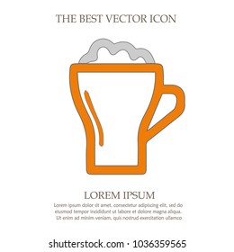 Beer mug vector icon eps 10.