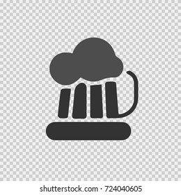 Beer mug vector icon eps 10. Simple isolated pictogram.