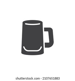Icono del vector de la taza de cerveza. signo plano relleno para concepto móvil y diseño web. Icono de glifo de copa de cerveza. Símbolo, ilustración del logotipo. Gráficos vectoriales