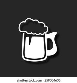 Beer mug  - vector icon with shadow