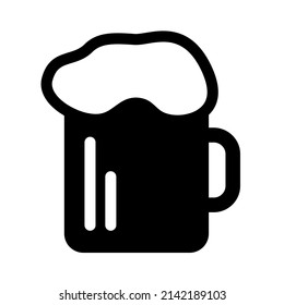 Beer mug vector icon. Simple isolated logo symbol. Logo vector icon. Mug of beer.