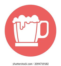 Icono del vector de la taza de cerveza que puede modificar o editar fácilmente 

